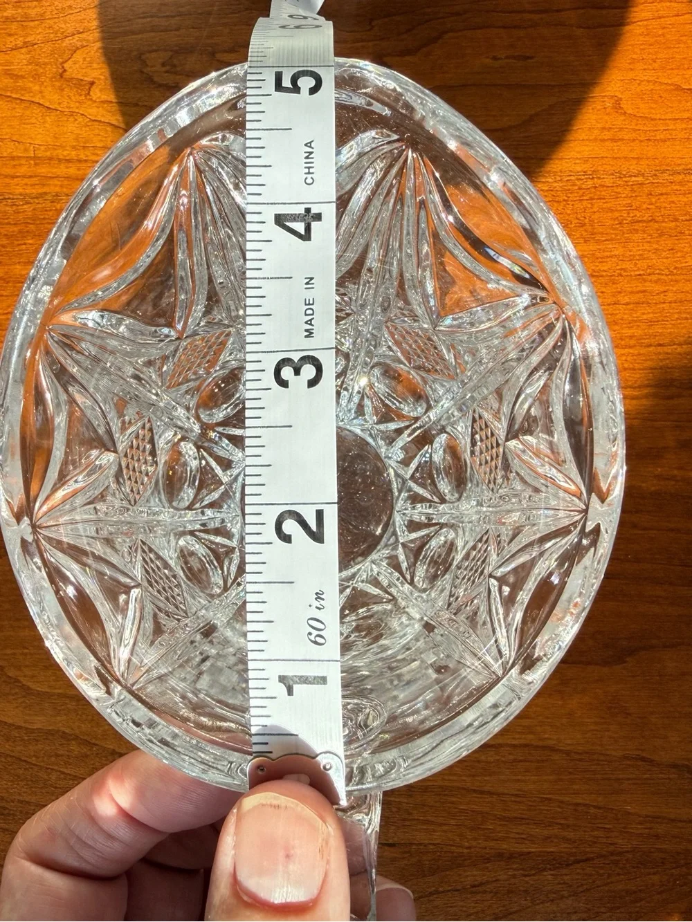Vintage Cristina West Germany 24% Lead Crystal Pitcher - Diamond Cut